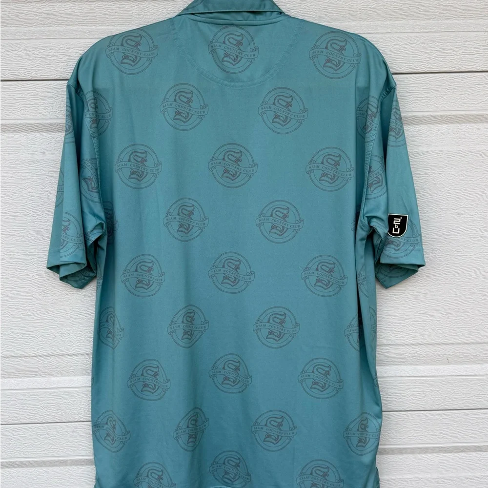 Siam Country Club Plantation-Men's Teal Polo Golf Shirt GUC - Picture 3 of 6